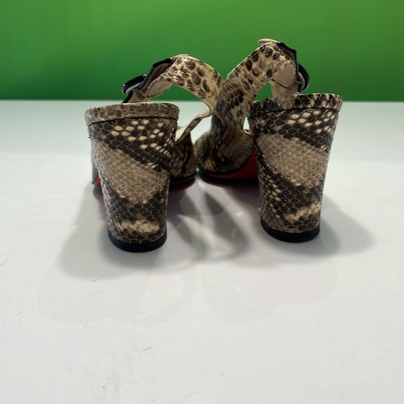 Snake skin patterned leather - open toe and heel - Picture 4 of 4